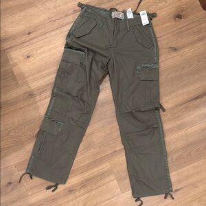 Abercrombie & Fitch Green Boot Cut Flare Pants